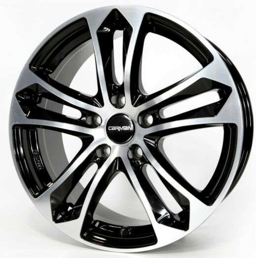 6.5x15 5x112 ET44 Carmani 5 Arrow Black Polish