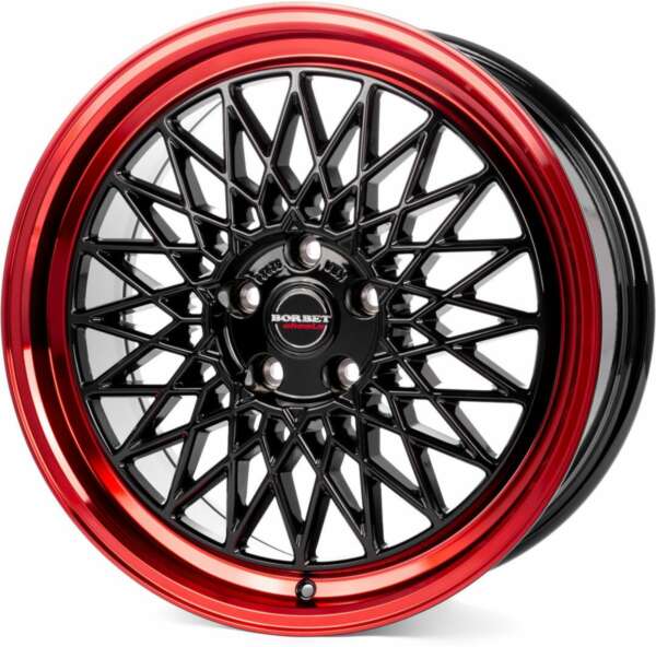 Borbet B - black rim red 8x18 5x112 ET45